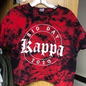 Kappa Kappa Gamma bid day cropped tye dye shirt